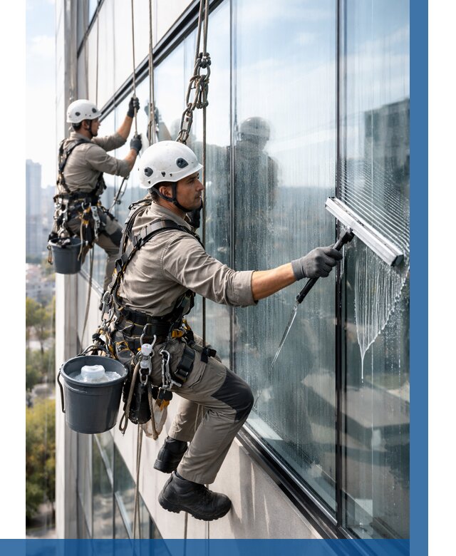 Мойка окон альпинистами в Воркуте от 4626 р. | ВЫСОТНИК-Врк