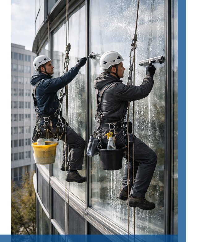 Мойка панорамных окон в Воркуте от 360 р. заказать у ВЫСОТНИК-Врк