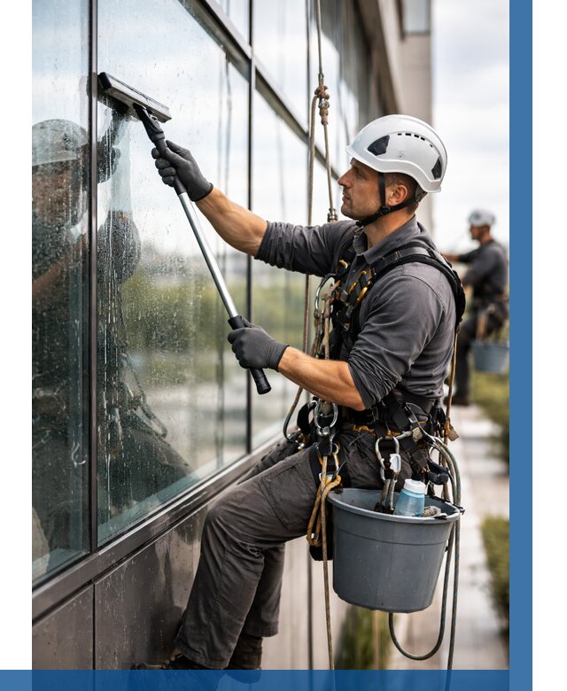 Мойка стеклянных фасадов в Воркуте от 206 р. | ВЫСОТНИК-Врк