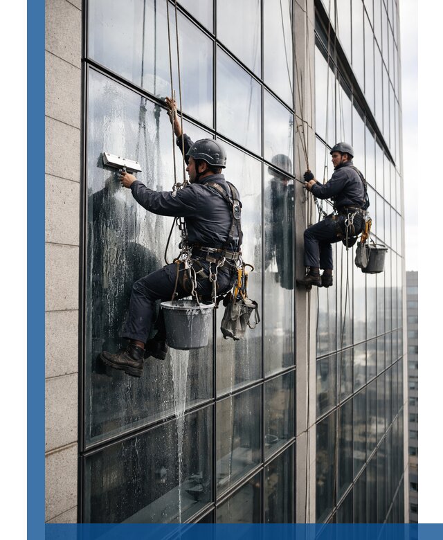 Профессиональная мойка стеклянных фасадов зданий в Воркуте