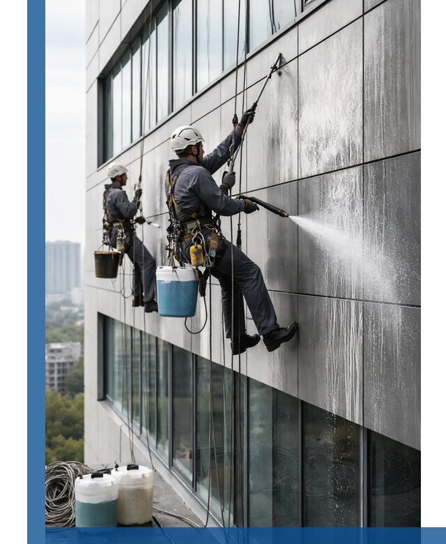 Профессиональная мойка вентилируемых фасадов в Воркуте