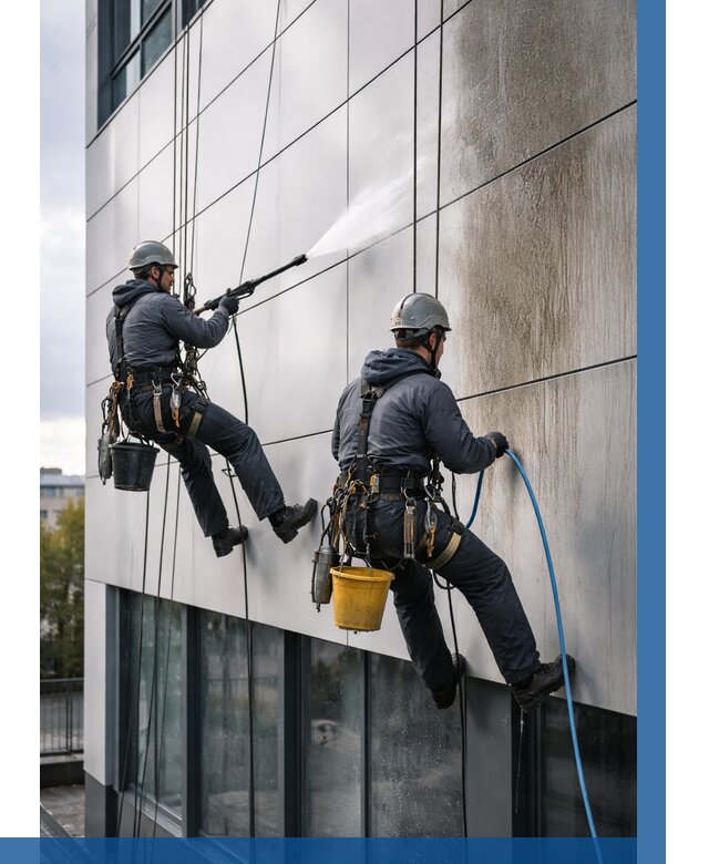 Мойка фасада из композита в Воркуте по цене от 308 р. | ВЫСОТНИК-Врк