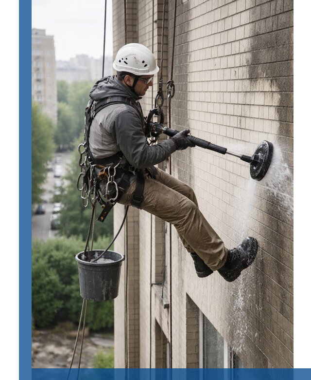 Очистка фасада от копоти в Воркуте профессионально и безопасно