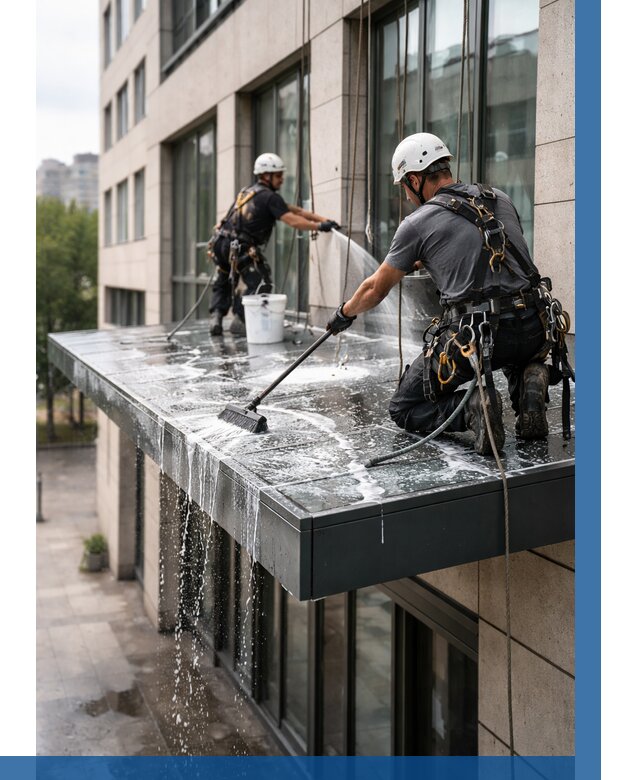 Мойка козырьков и навесов в Воркуте от 3598 р. | ВЫСОТНИК-Врк