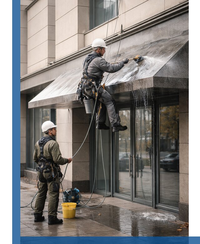 Профессиональная мойка козырьков и навесов в Воркуте