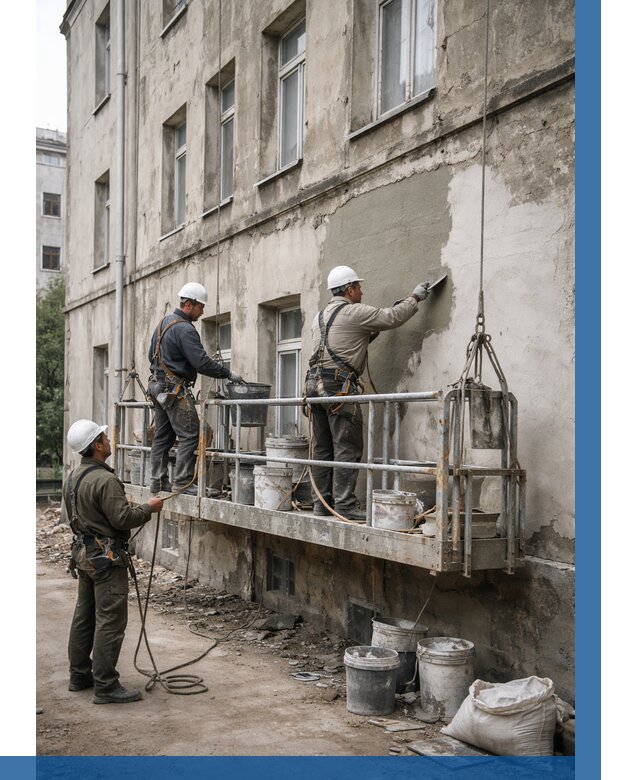 Капитальный ремонт фасада в Воркуте от 4318 р. | ВЫСОТНИК-Врк