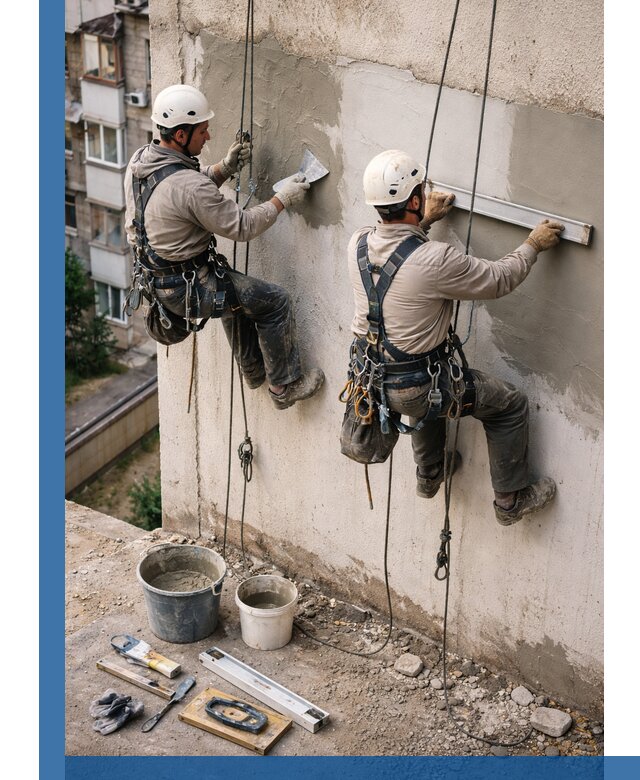 Комплексный ремонт штукатурного фасада с гарантией в Воркуте