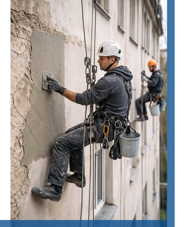 Восстановление штукатурки фасада в Воркуте от 1234 р. | ВЫСОТНИК-Врк