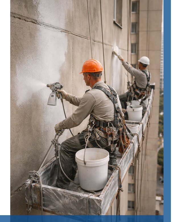 Грунтовка фасада на высоте в Воркуте от 123 р. | ВЫСОТНИК-Врк