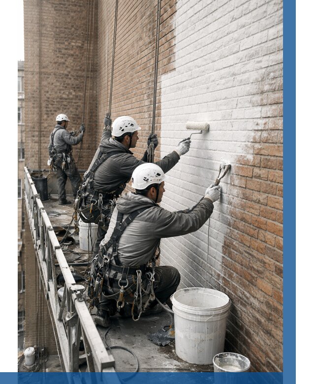 Покраска кирпичного фасада в Воркуте от 360 р. | ВЫСОТНИК-Врк