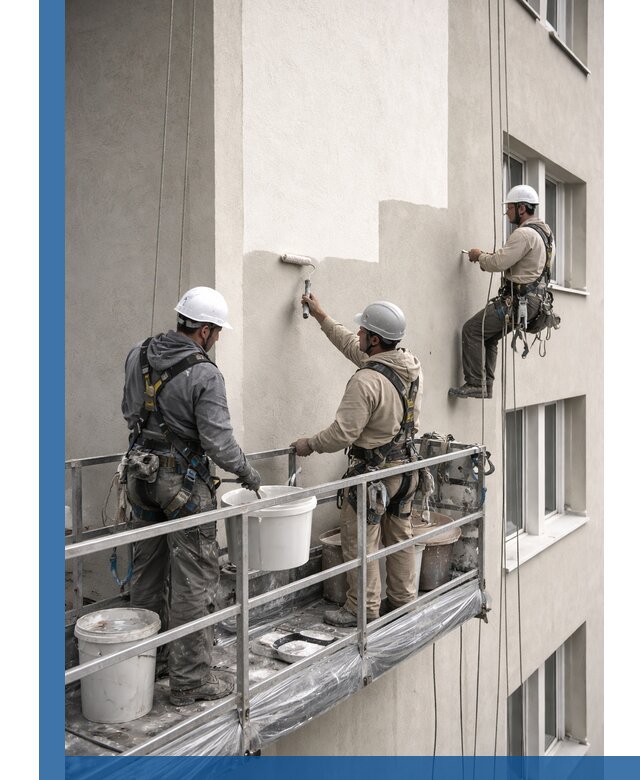 Покраска оштукатуренного фасада в Воркуте под ключ с гарантией