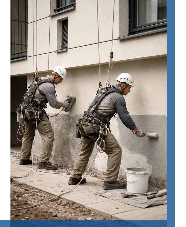 Окраска цоколя здания в Воркуте от 463 р. под ключ | ВЫСОТНИК-Врк