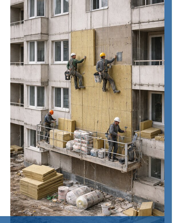 Утепление фасада минватой в Воркуте от 1542 р. | ВЫСОТНИК-Врк