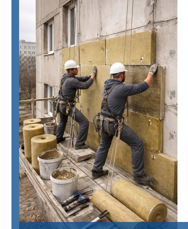 Утепление фасада минватой в Воркуте под ключ с гарантией