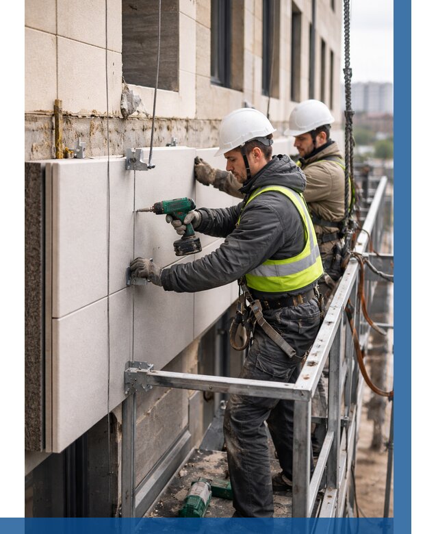 Монтаж фасадных термопанелей в Воркуте от 1542 р. | ВЫСОТНИК-Врк