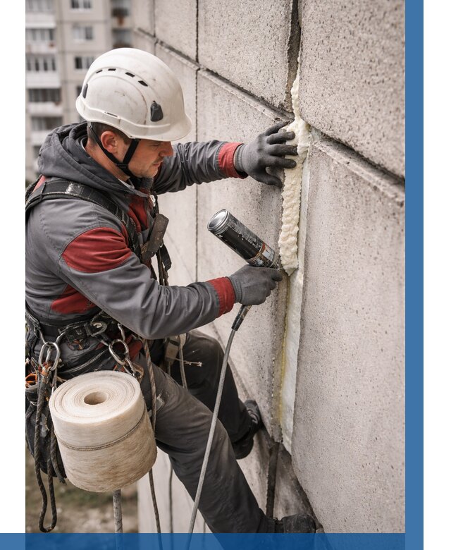 Утепление межпанельных швов в Воркуте от 720 р. | ВЫСОТНИК-Врк