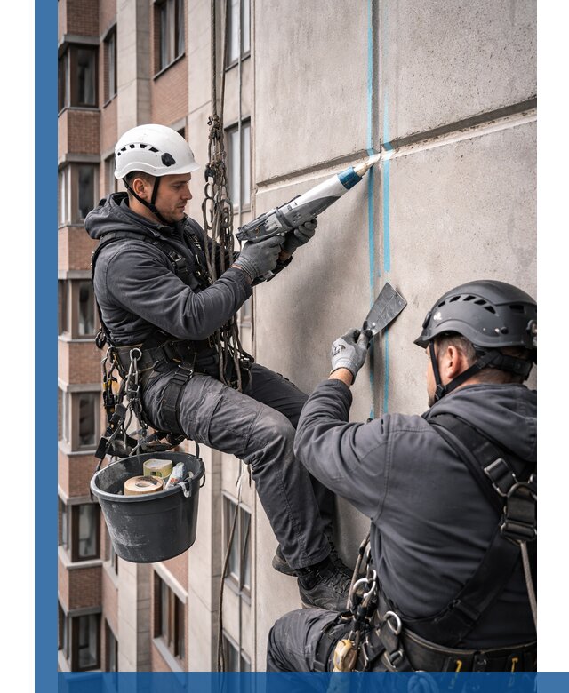 Вторичная герметизация швов фасада и кровли в Воркуте
