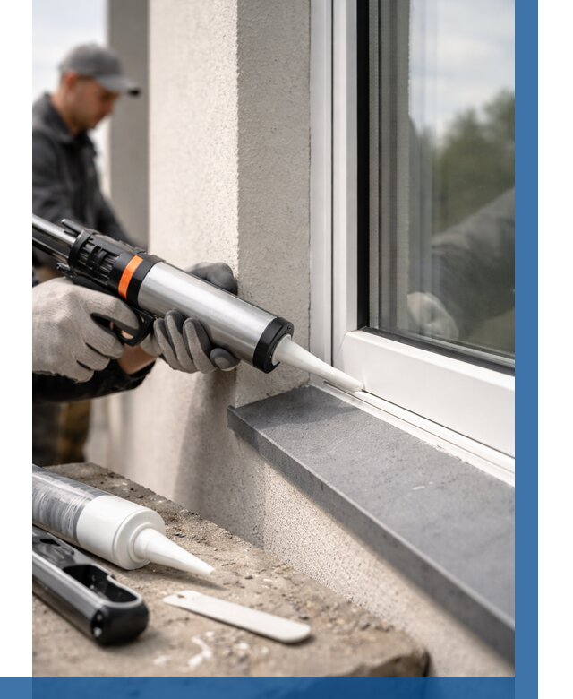 Герметизация монтажных швов окон в Воркуте от 668 р. | ВЫСОТНИК-Врк