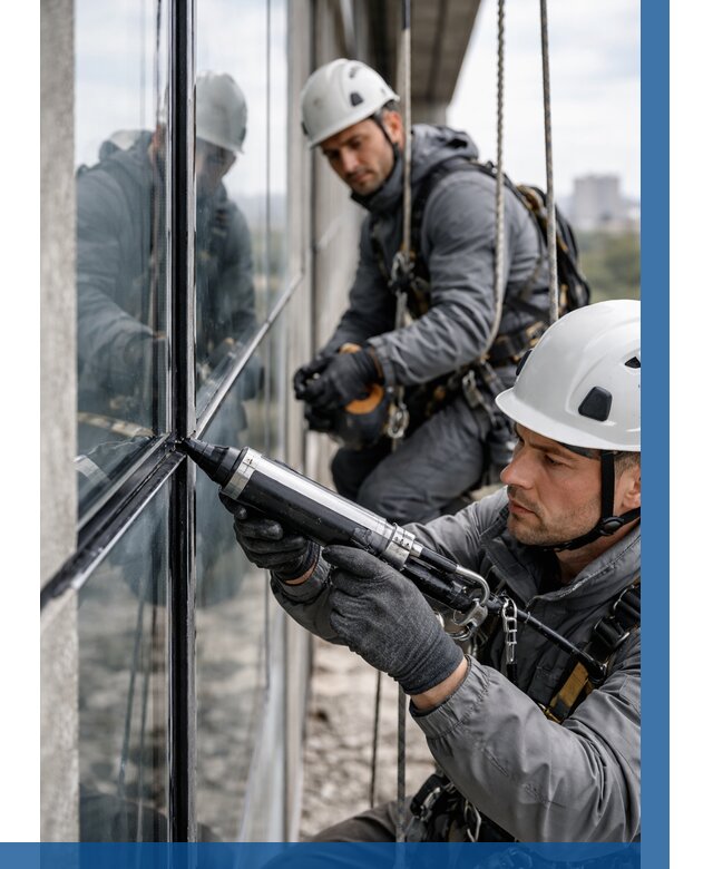 Герметизация витражных швов в Воркуте от 668 р. | ВЫСОТНИК-Врк