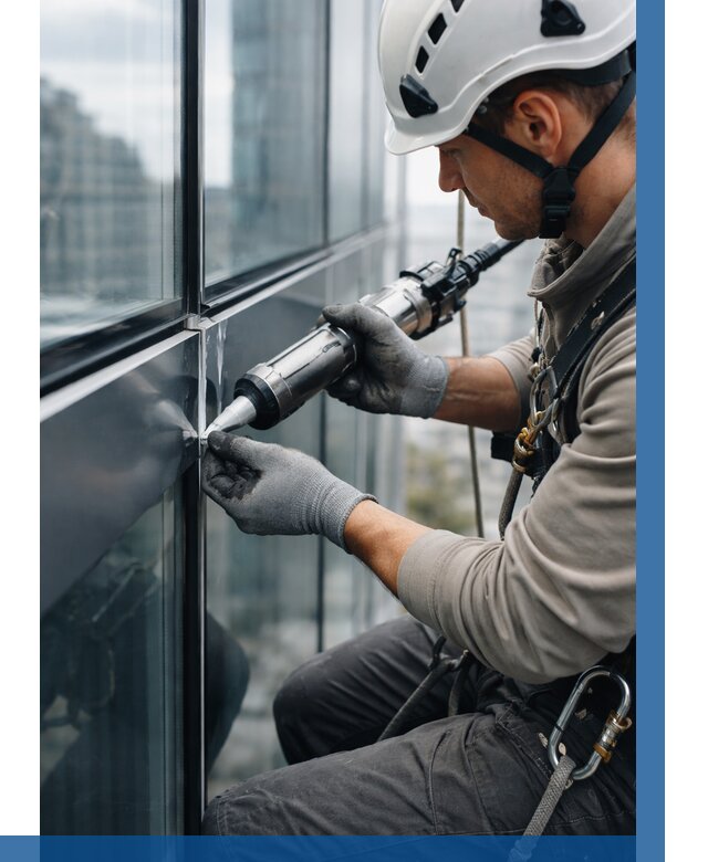 Герметизация стыков витража в Воркуте от 1234 р. | ВЫСОТНИК-Врк