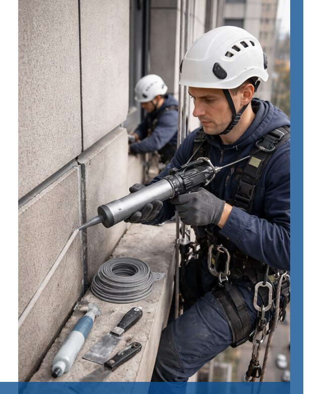 Герметизация деформационных швов фасада в Воркуте от 720 | ВЫСОТНИК-Врк