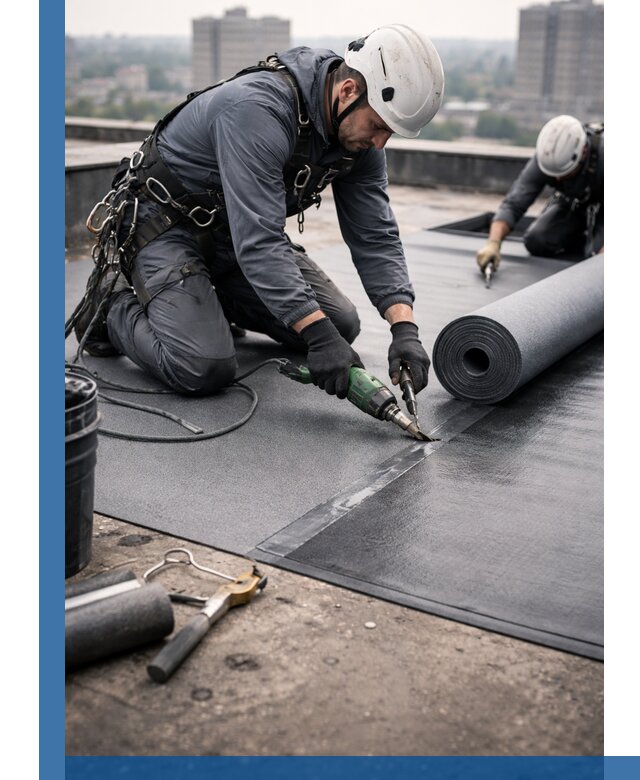 Ремонт мягкой кровли в Воркуте с выездом промальпинистов