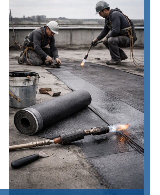 Ремонт рулонной кровли в Воркуте от 668 р. | ВЫСОТНИК-Врк