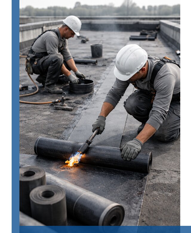 Ремонт рулонной кровли в Воркуте герметизация и восстановление