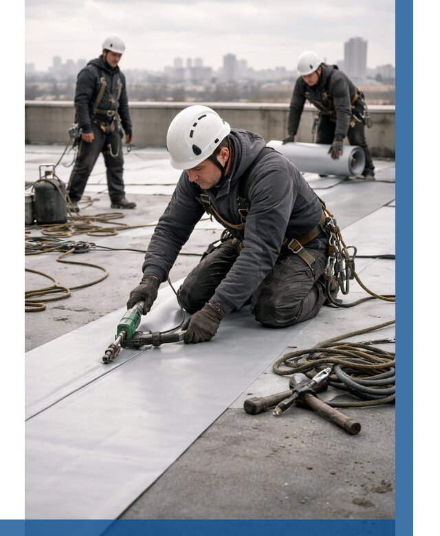 Ремонт мембранной кровли в Воркуте от 1851 р./м2 | ВЫСОТНИК-Врк