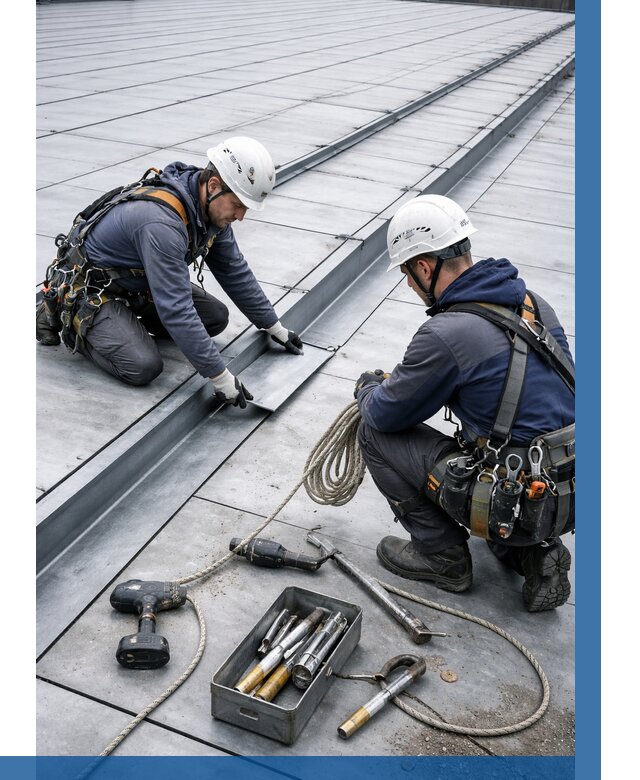 Ремонт фальцевой кровли в Воркуте от 720 р. | ВЫСОТНИК-Врк