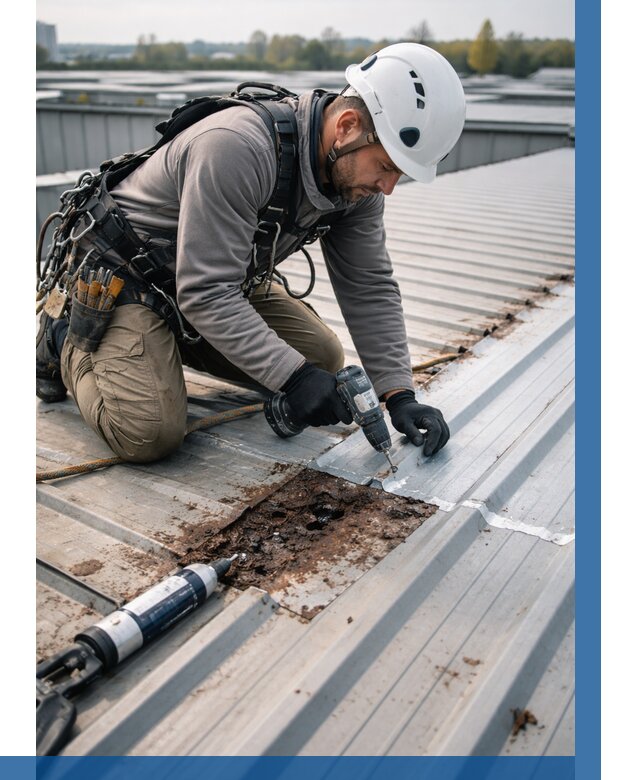 Ремонт профнастила на кровле в Воркуте от 720 р. | ВЫСОТНИК-Врк