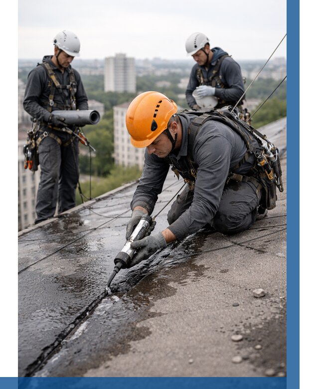 Устранение протечек кровли в Воркуте от 12337 р. | ВЫСОТНИК-Врк