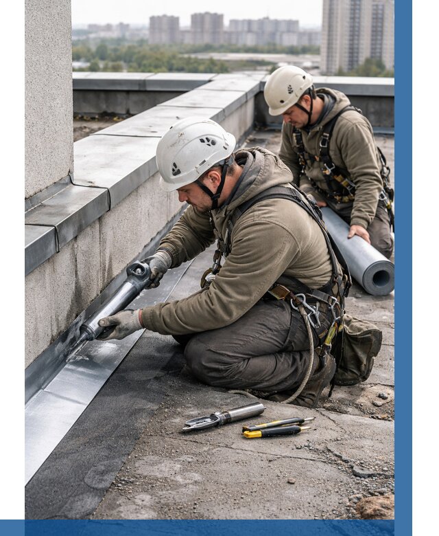 Ремонт кровельных примыканий в Воркуте от 1234 р. | ВЫСОТНИК-Врк