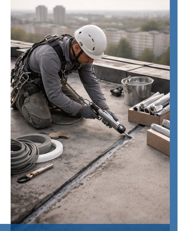 Герметизация швов кровли в Воркуте от 463 р./м2 | ВЫСОТНИК-Врк