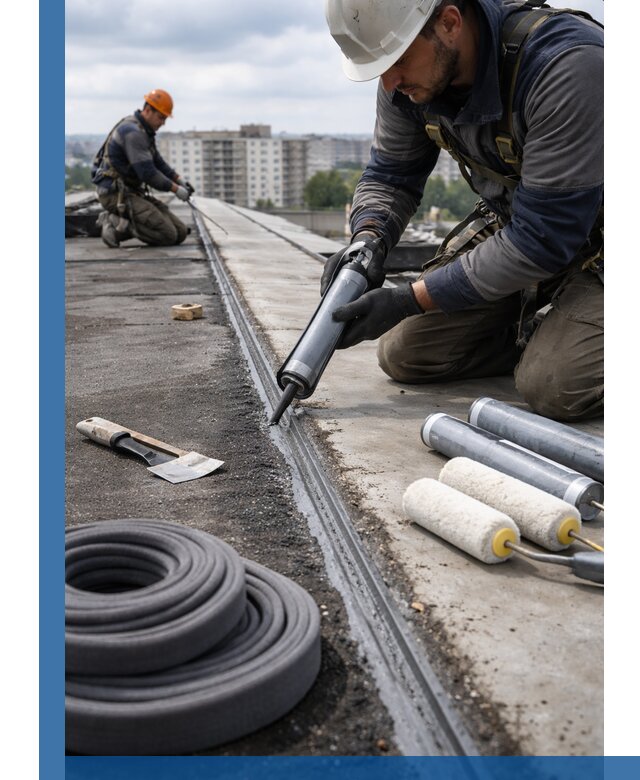 Герметизация швов кровли в Воркуте с гарантией герметичности