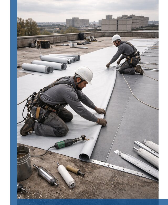 Монтаж мембранной кровли в Воркуте для промышленных зданий