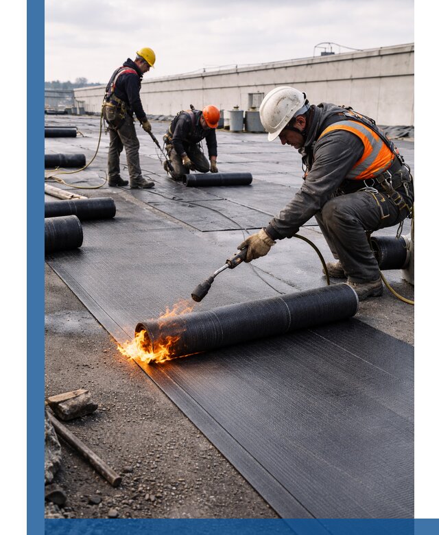 Монтаж наплавляемой кровли в Воркуте профессионально