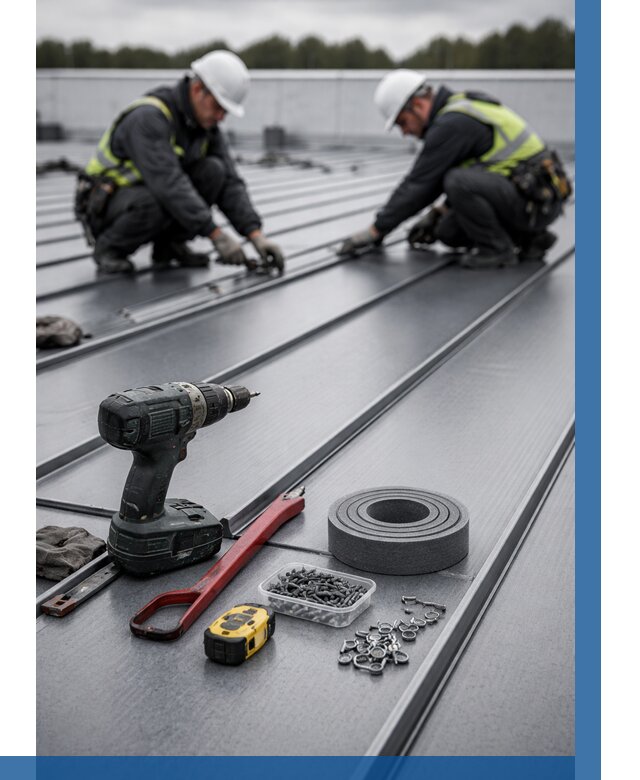 Монтаж фальцевой кровли в Воркуте от 1851 р. | ВЫСОТНИК-Врк