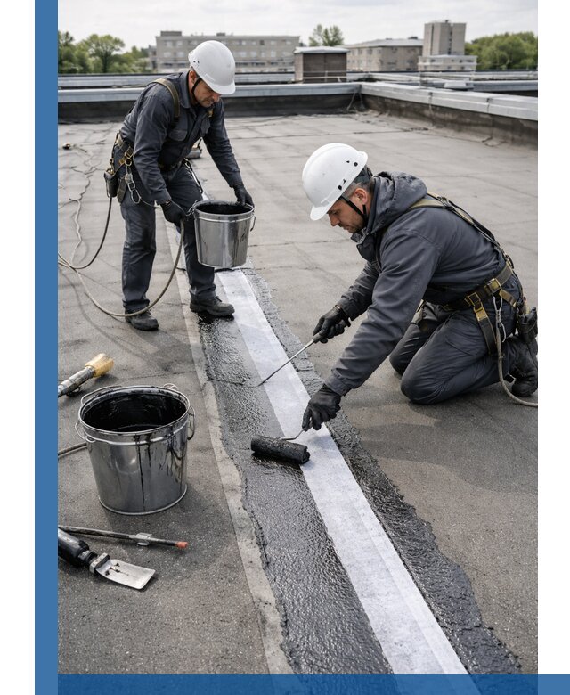 Гидроизоляция кровли мастикой в Воркуте надежная защита