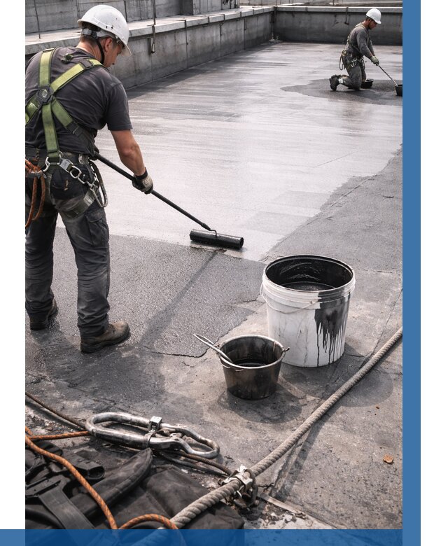 Гидроизоляция кровли жидкой резиной в Воркуте от 514 р. | ВЫСОТНИК-Врк