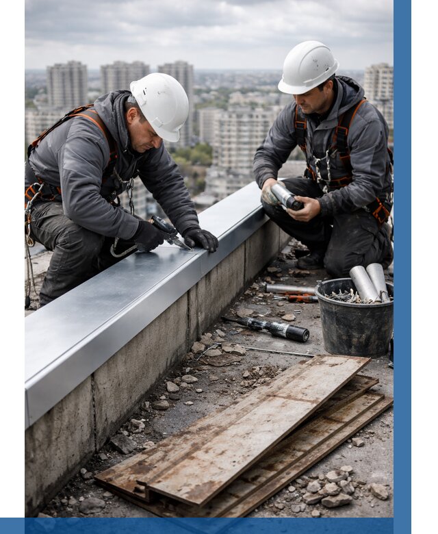 Замена парапетных крышек под ключ в Воркуте от 1234 р. | ВЫСОТНИК-Врк