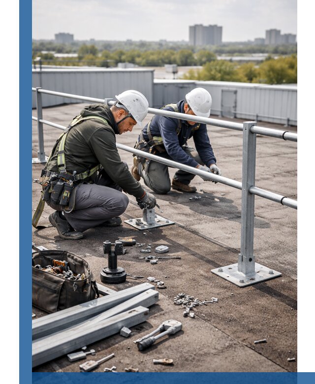 Монтаж кровельного ограждения в Воркуте под ключ с гарантией