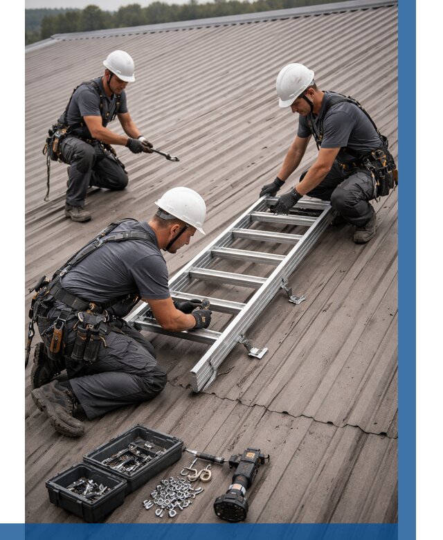 Монтаж кровельной лестницы в Воркуте от 4626 р. | ВЫСОТНИК-Врк