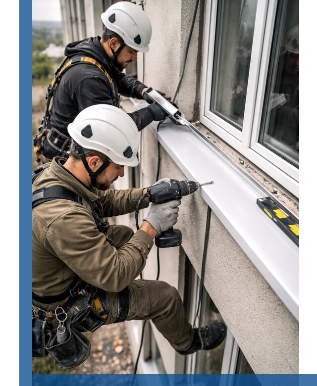 Профессиональный монтаж оконных отливов и отведения воды в Воркуте