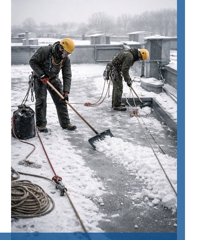 Очистка крыши от снега в Воркуте от 7711 р. | ВЫСОТНИК-Врк