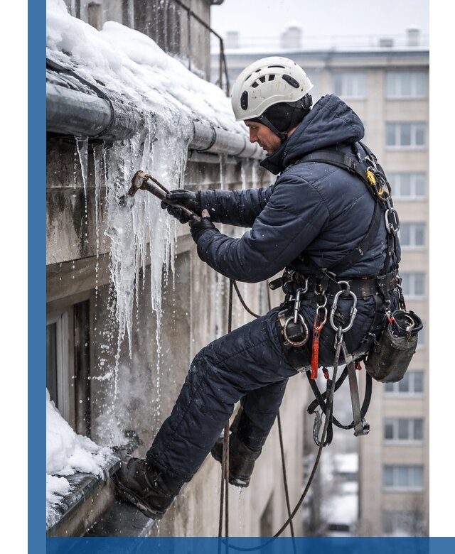 Удаление наледи и чистка водостоков в Воркуте оперативно и безопасно