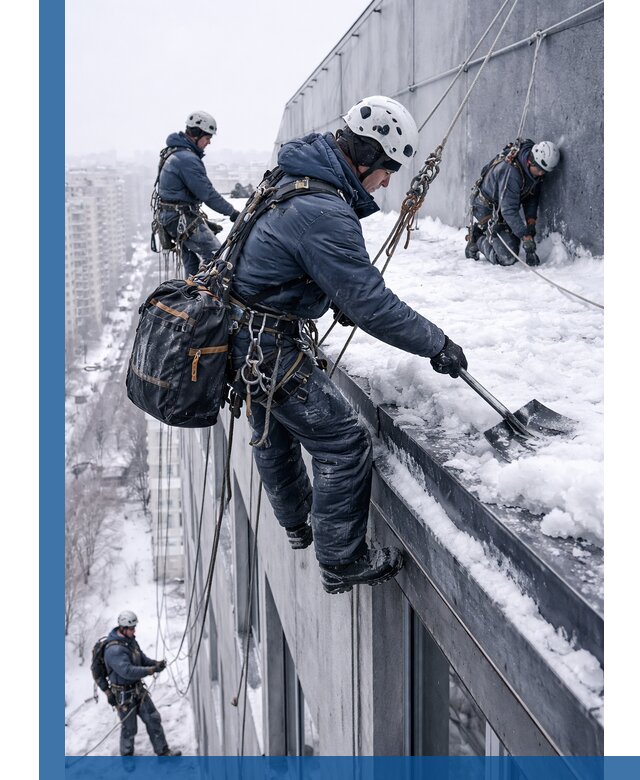 Абонентское обслуживание кровли зимой в Воркуте регулярный уход