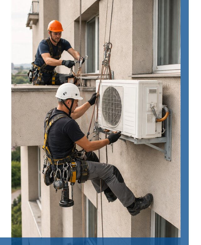 Монтаж внешнего блока кондиционера в Воркуте от 6683 р. | ВЫСОТНИК-Врк