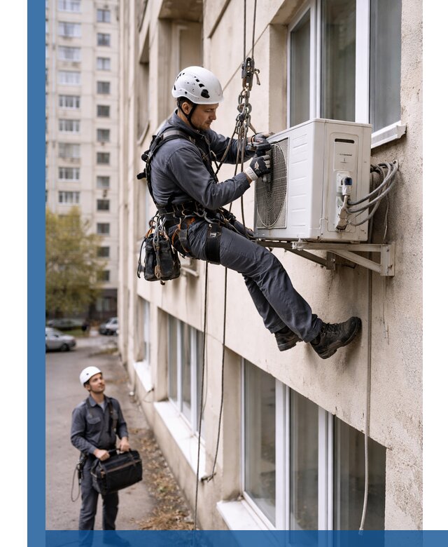 Демонтаж внешнего блока кондиционера в Воркуте профессионально