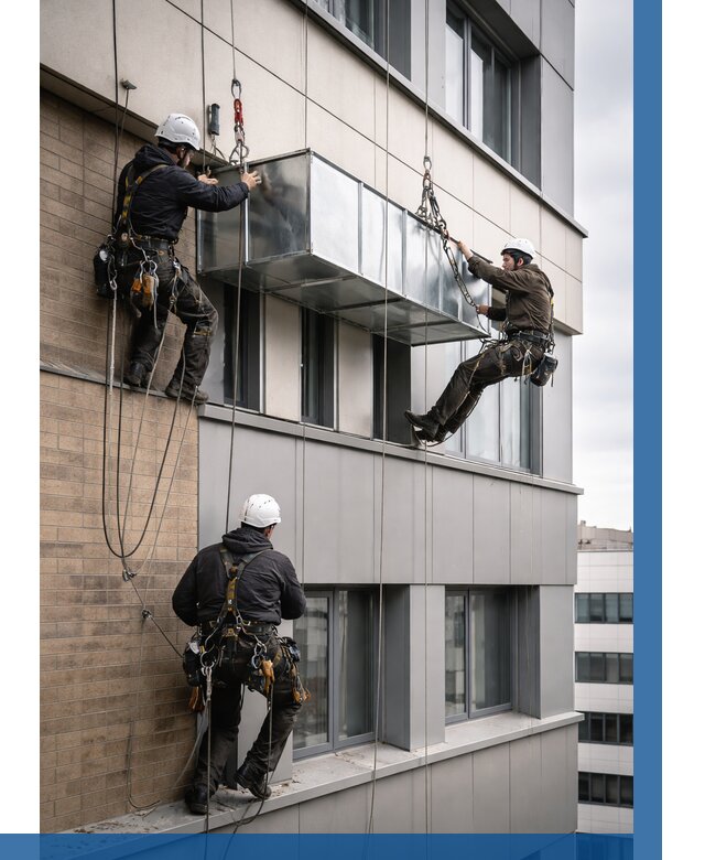 Монтаж воздуховодов на фасаде в Воркуте от 1542 р. | ВЫСОТНИК-Врк